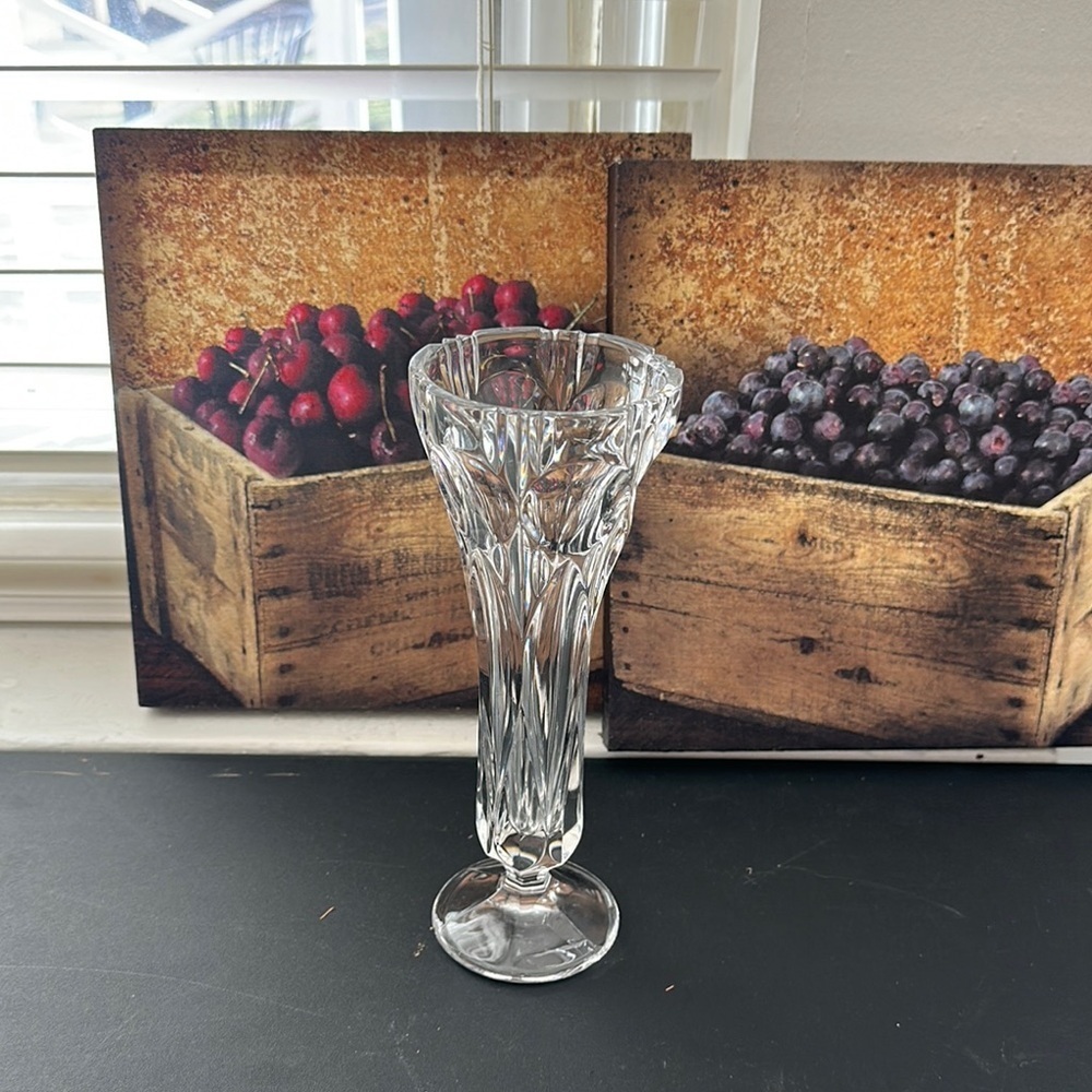 9” x 3” Crystal Vase